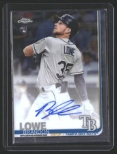 2019 Topps Chrome Brandon Lowe #RA-BL RC Autos Tampa Bay Rays picture