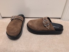NEW Seychelles Women's Acclaim Brown Suede Mule Shoes Size 10 picture