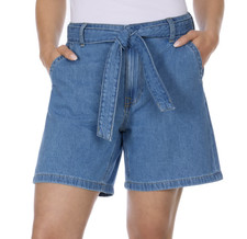 Tommy Hilfiger Women's Cotton High Rise Belted Denim Short picture