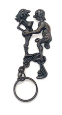 NOS Vintage Sex Moveable Funny Man & Woman Position XXX Keychain picture
