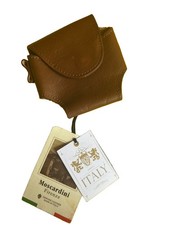 brown leather Moscardini Firenze golf ball and tee holder picture