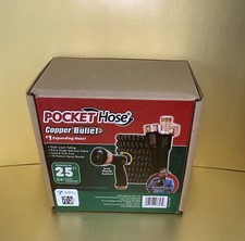 Pocket Hose Copper Bullet With Thumb Spray Nozzle Expanding 25 Ft. picture