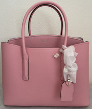 NWT Kate Spade Margaux Large Leather Satchel Bag $358 PXRUA160 Bright Carnation picture