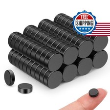 TRYMAG 8x3mm Rare Earth Magnets 80Pcs Black picture