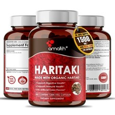 Organic Haritaki Terminalia Chebula Powder Bibhitaki Harad 1500mg 120 Capsules picture