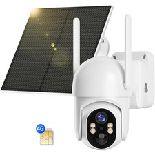 GMOX 4G LTE Cellular Solar Security Camera 360° Live View 2.5K Outdoor Wireless picture
