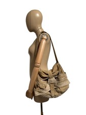 Vtg Balenciaga 2002 Light Brown Corduroy Matrix Bag picture