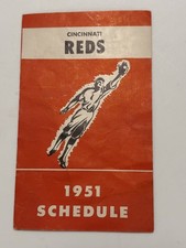 Vtg 1951 MLB Cincinnati Reds Baseball Pocket Schedule  picture