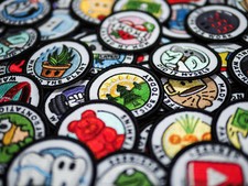Winks For Days Adult Merit Badge Patches Embroidered Iron-On Patch Sets  picture