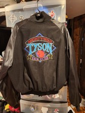 MIGHTY MIKE TYSON FAN CLUB ENTOURAGE VINTAGE BOXING JACKET XL 1990S NEW RARE picture