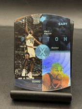 1997-98 Upper Deck SPx Gary Payton Vintage Sky Parallel Trading Card Diecut Holo picture