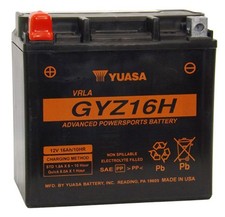 YUASA GYZ16H FACTORY ACTIVATED, MAINTENANCE FREE picture