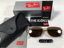 Ray‑Ban RB3678 Sunglasses, Polished Gold Frame, Brown Gradient Crystal Lenses picture