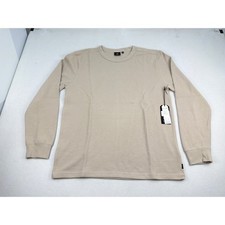 Roark Well Worn Thermal Shirt Mens Medium Fossil Beige Long Sleeve Waffle RK450 picture