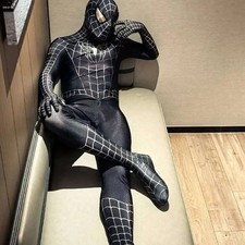 NEW Black Spider Man Jumpsuit Venom Tobey Cosplay Costume Bodysuits Adult/Kids picture