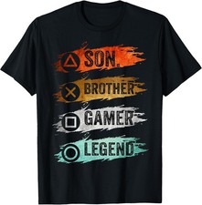 Funny Gamer Vintage Video Games for Boys Brother Son T-Shirt picture