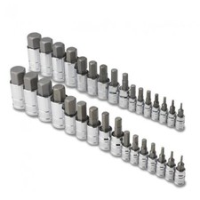 32pc SAE & METRIC Master Hex Bit Socket Set CR-V Automotive Shop Tools picture