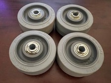 Set of 4 Albion Xtra-Soft Gray Shopping Cart Buggy Rubber Wheels 3