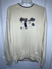 Vtg 90s C&B Sport Embroidered Golf Crewneck Mens Sweatshirt Med Croft & Barrow picture