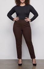 NWT Talbots Women’s Size 10 Brown Rayon Blend Stretch Waist Pull On Pants picture