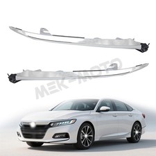 Left & Right Pair Headlight Chrome Molding Trim Fits 2021-2022 Honda Accord picture