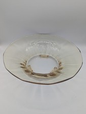 Vintage Fostoria Fairfax Topaz Yellow Footed Serving Bowl 12