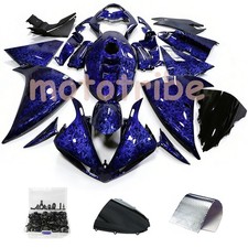 Blue Forged Carbon Fiber Fairings w/ Bolts For Yamaha YZF R1 2009 2010 2011 USA picture