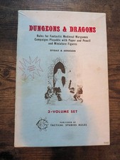 Dungeons and Dragons 1st Ed White Box - Original Collectors Edition 1974 picture