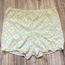 Vtg 60s Neon Floral Bloomer Shorts 1960s Boho Hippie Cute Cottage 26-30 Waist picture