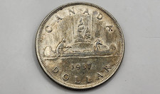 1937 Canada 1 Dollar Silver Coin - George VI with IND:IMP: - KM#37 picture