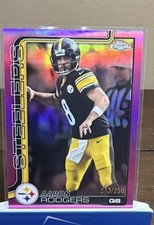 2025 Topps Chrome - Aaron Rodgers #255 Pink Refractor /250 picture