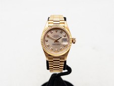 $30,000 FACTORY ROLEX DATEJUST PRESIDENT Diamond 18k Yellow Gold Ladies Watch picture