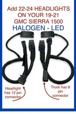 2019 - 2022 GMC SIERRA 1500 Headlight Conversion Adapter to 2023 - 2026 LED picture