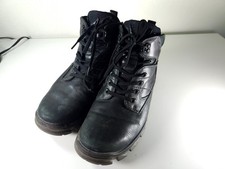 VTG ECCO Outdoor Boots Men's US 11 Black Leather Latex Lug Sole Damaged As-Is picture