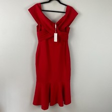 Petal and Pup Dailene Red Dress Size Medium Midi Stretch Vintage Inspired picture