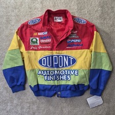 Vintage Jeff Gordon Racing Jacket Boys L Chase Rainbow Full Zip Embroidered New picture