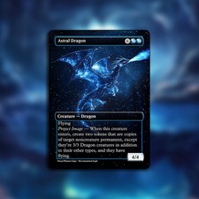 Astral Dragon Custom Alt Art MTG Blue Card picture