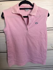 Vintage Lacoste Haymaker women's pink sleeveless polo shirt.  picture