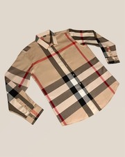Men's COTTON kelvor Button Up Plaid Dress Shirt Long Sleev Light Khaki Red Beige picture