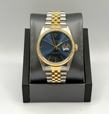 Rolex Datejust Mens Two-Tone Jubilee Blue Dial Date 36mm 16233 picture