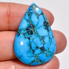 Magnesite Turquoise Pear Shape Cabochon Loose Gemstone 28.5 Ct 31X21X6mm UG-7917 picture