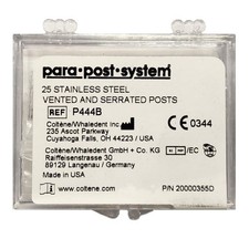 *25-Pieces* Coltene Para Post System Vented & Serrated Stainless Steel P444B picture