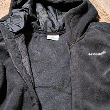 Columbia Women's Black Full Zip Jacket M Zipped Pockets Hooded picture
