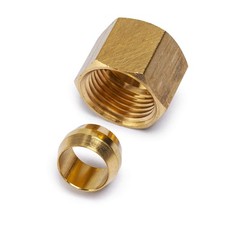 LTWFITTING 5/16-Inch Brass Compression Sleeves Ferrule with 5/16-Inch Compressio picture