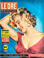 1956 Le Ore Magazine Marilyn Monroe Cover Italy Sept 22 Vintage Italian Magazine picture