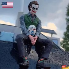 10cm  New Joker Heath Ledger Sitting Figure Toy Set For Car Roof Tail Pendant picture