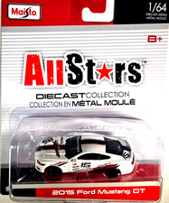 2015 MAISTO ALL STARS 2015 FORD MUSTANG GT White #15 1:64 Diecast Carded NM picture