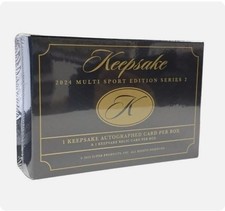 2024 Keepsake Multi Sport Edition Series 2.  1 Auto & 1 Relic Factory Sealed Box picture