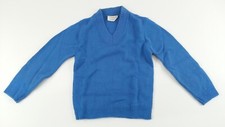  Vtg Original 1970s Tiny World Montgomery Ward Kids NO SIZE V Neck Blue Sweater picture