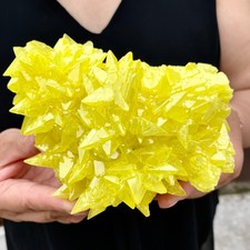 1.4LB Rare Natural yellow sulfur crystal quartz crystal mineral specimen picture